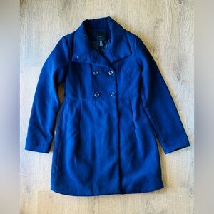 Forever 21 Midnight Blue Pea Coat Medium